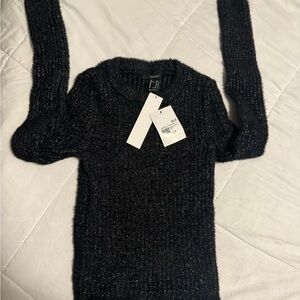 Black Sparkly Knit Sweater